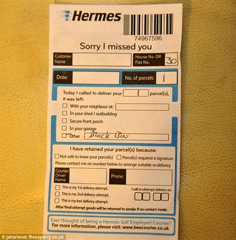 hermes returns label